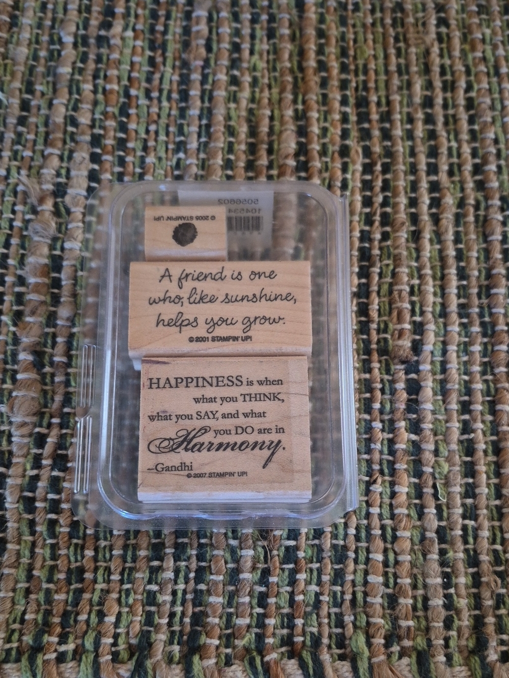 Stampin' Up! Wooden Sentiment Stamp Set - 2002 Vintage